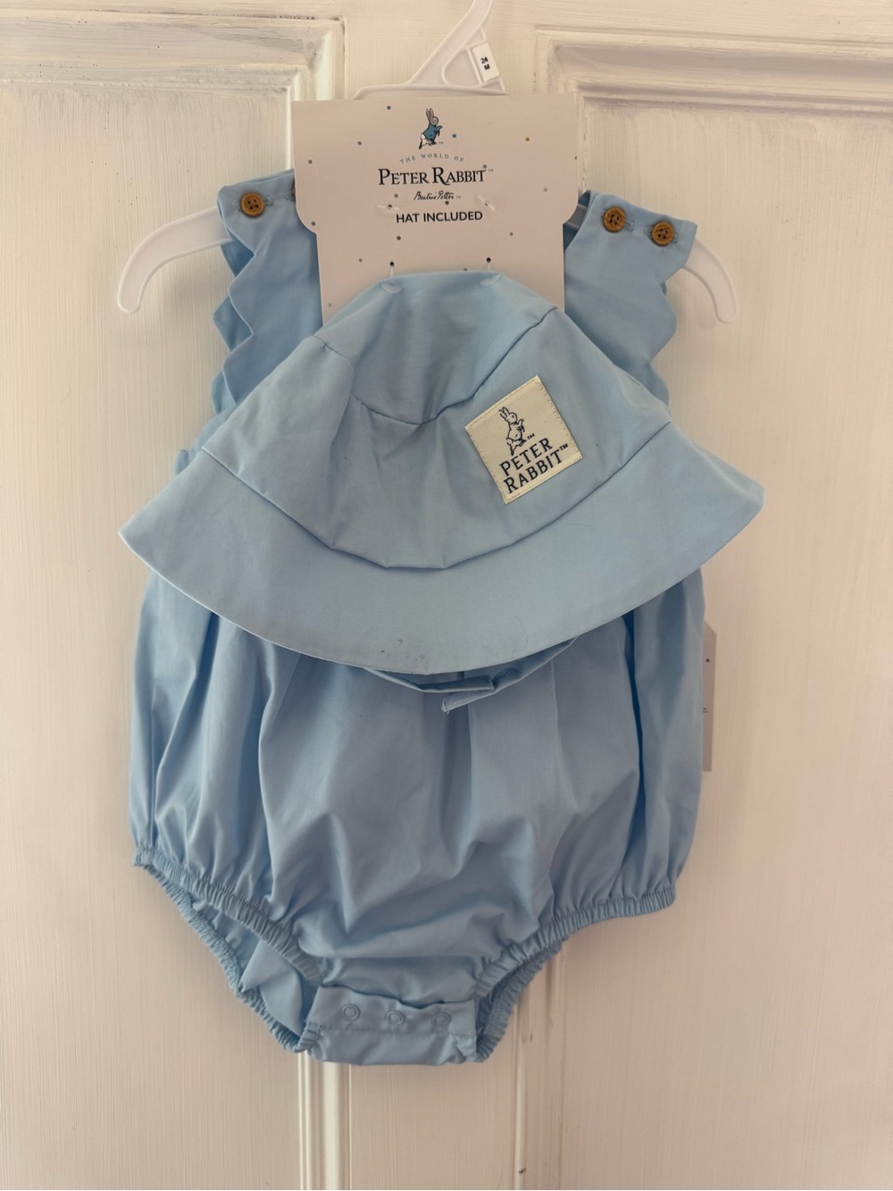 Peter Rabbit Light Blue Baby Matching Set with Hat